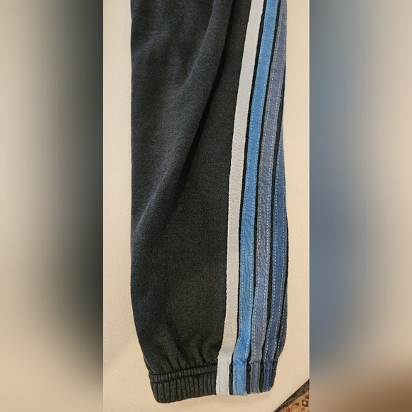 Aviator Nation, 5 STRIPE SWEATPANTS, charcoal/blue, size L - Picture 3 of 6